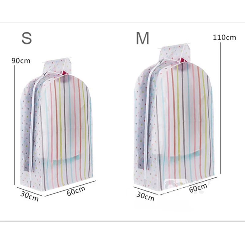Чехол для одежды костюм платье пальто ткань пылезащитный чехол прозрачная стереоскопическая одежда больших размеров Чехол Органайзер сумка