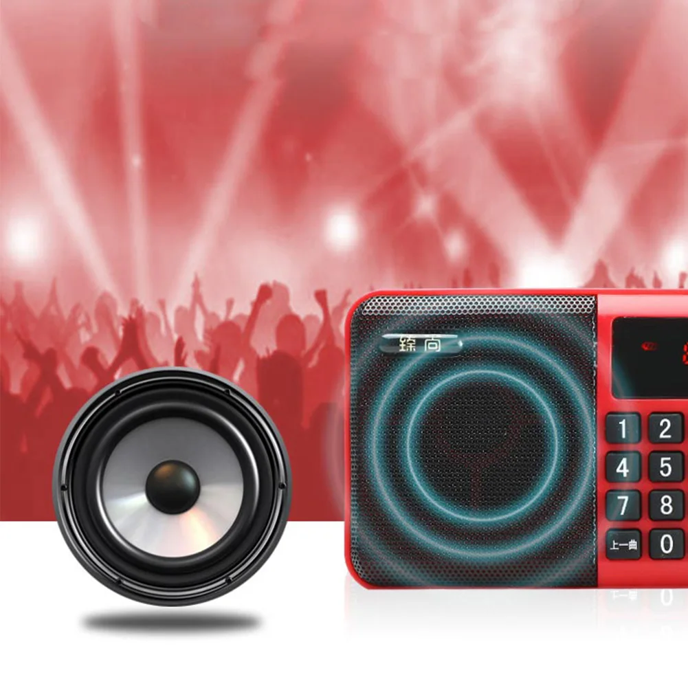 

Radio Handhold Portable Speaker USB Charging Mini FM Digital Multifunctional Sound Recorder Music Player Insert Card