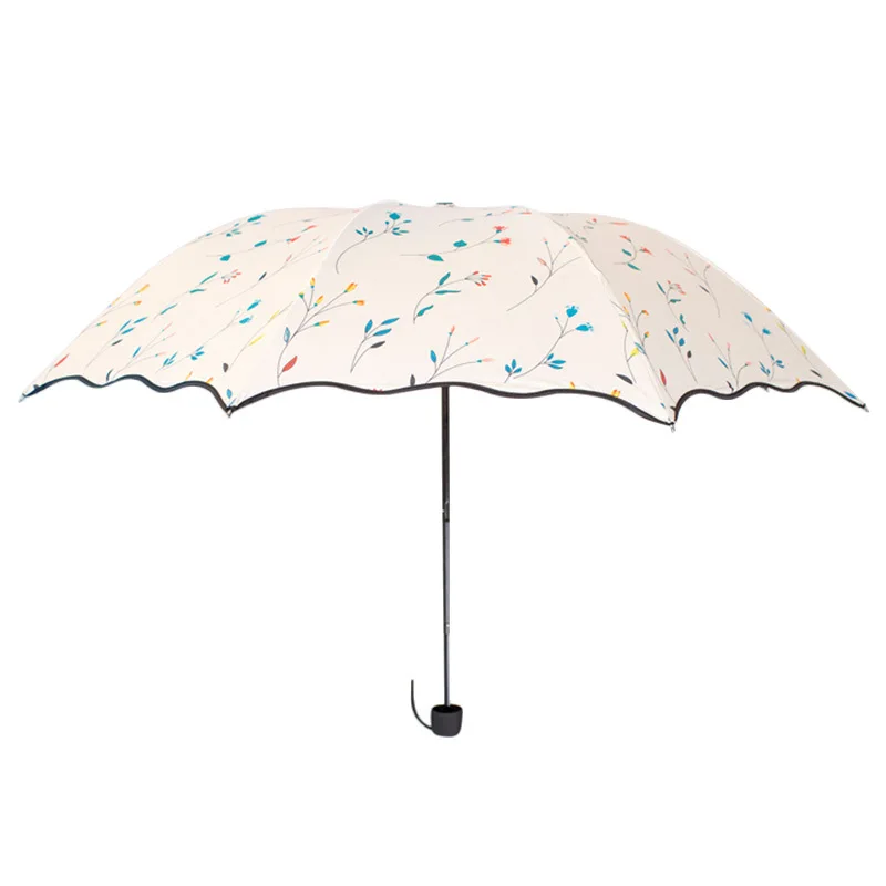 

Chic Floral ANTI-UV Foldable Umbrellas Sun Compact Women Female Ladies Lady Windproof Rain Lovely Flower Candy Colorful Umbrella