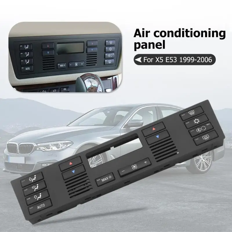 

Auto Replacement Push Buttons Caps A/C Climate Control Panel Set Black For BMW 5 Series E39 1996-2003 X5 E53 1999-2006