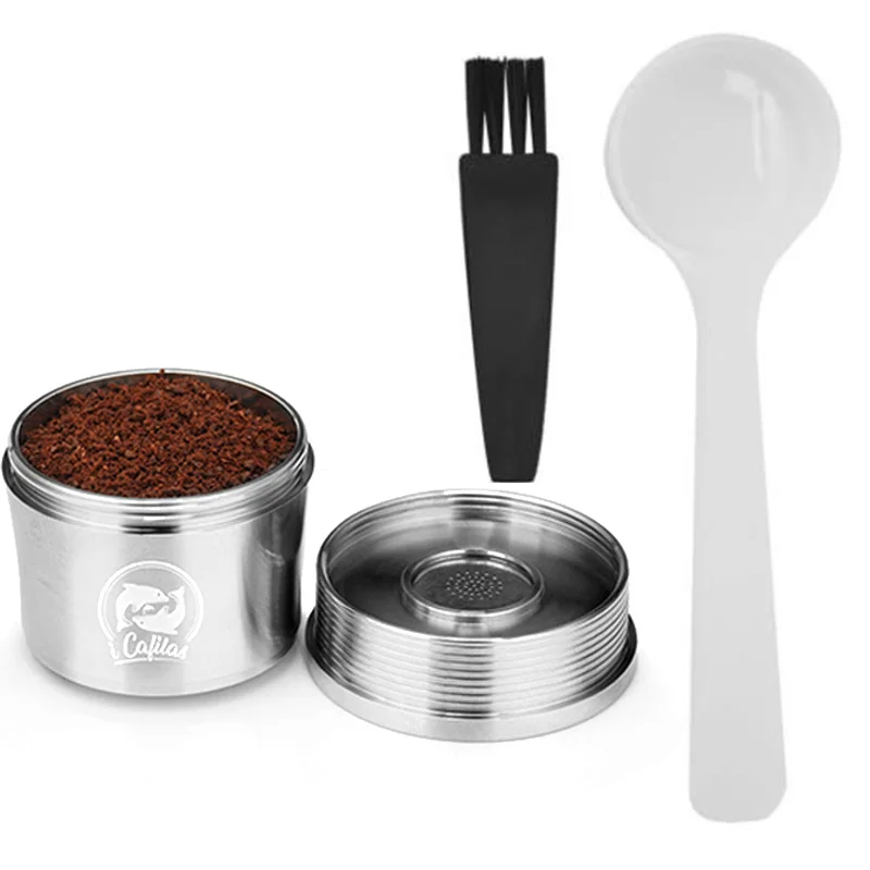 Stainless Steel Reusable Refillable Capsule Cup For Nespresso Coffee Machine A Stainless Steel Reusable Refillable Capsule Cup For Nespresso Coffee Machine A