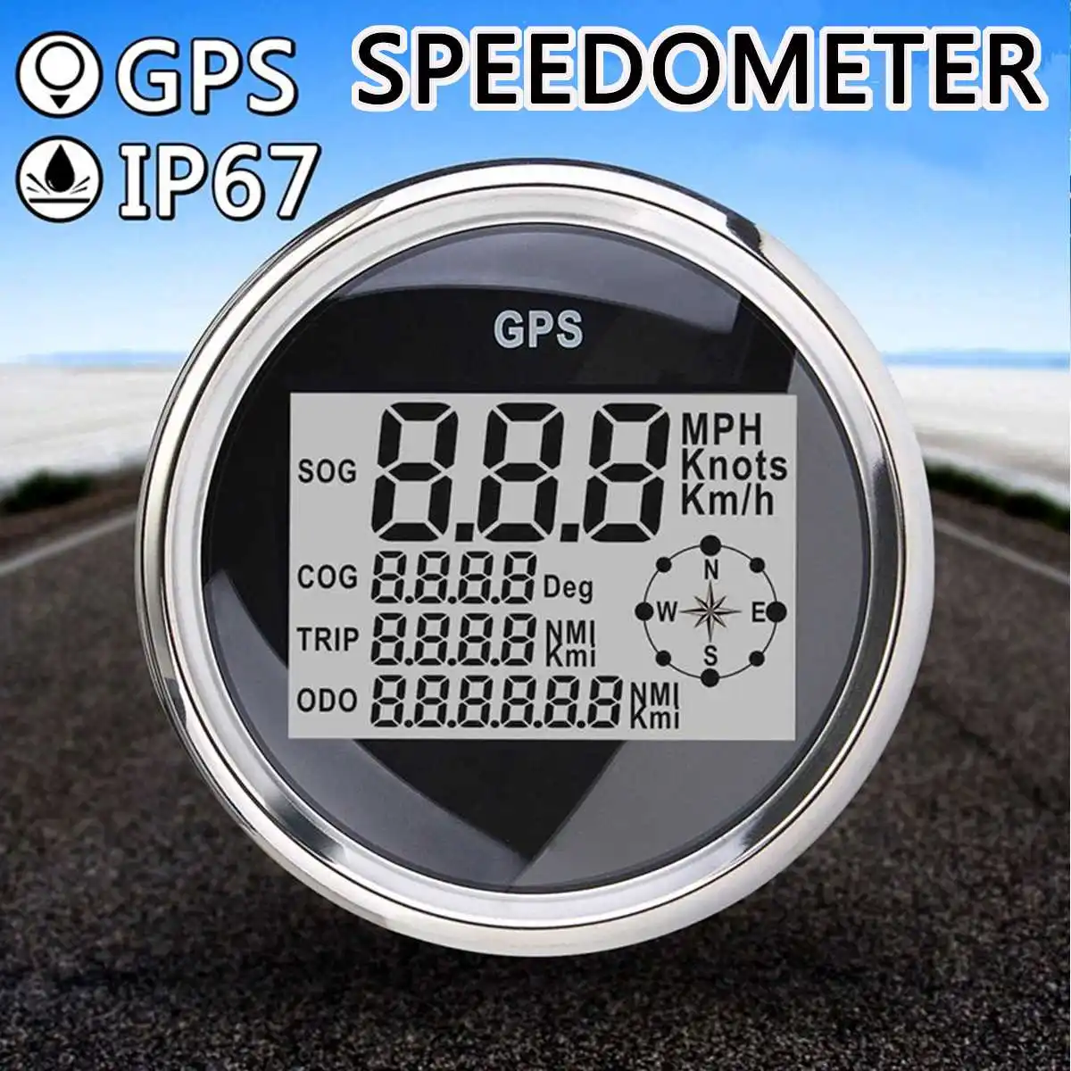 

GPS Digital Speedometer Electric Speed Gauge Car Truck Marine 85mm DC 9V-32V Marine