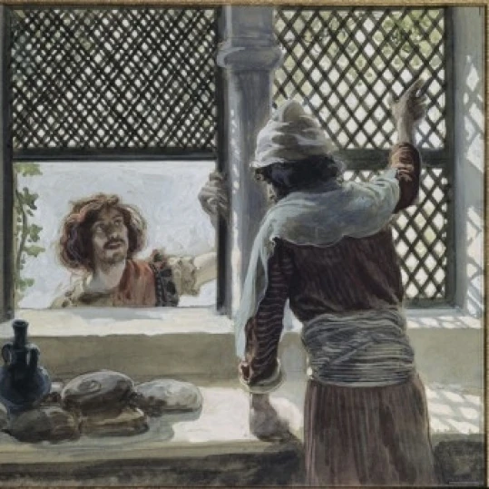 David and Ahimelech James Tissot (1836 1902 French) еврейский музей Нью Йорк США постер печать