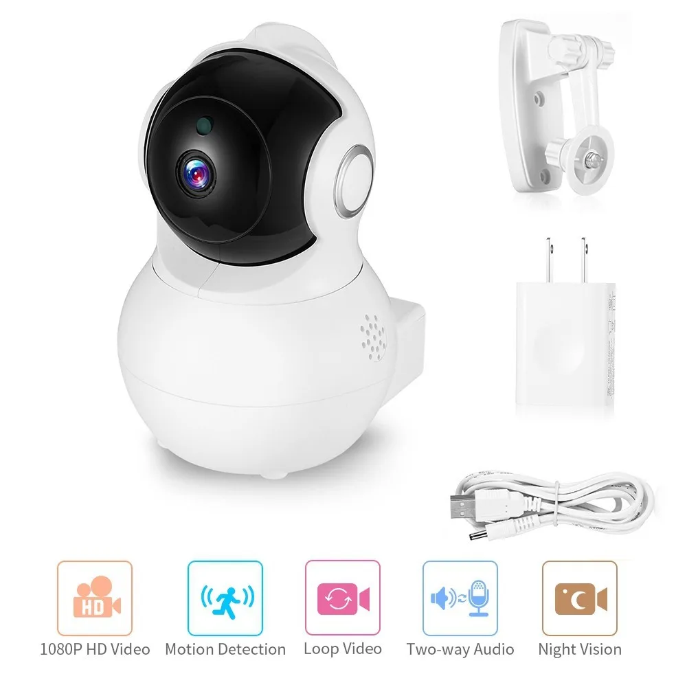 Baby Monitor 1080P HD Smart IP Camera with Night Vision for Home Security Wireless Video Babies Monitor Temperature Monitoring