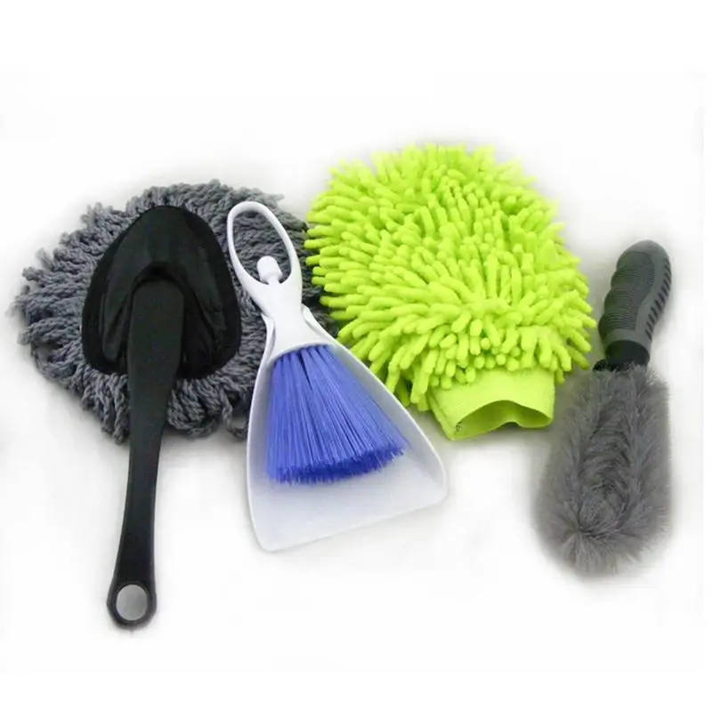 

4PCS/Set Car Wash Small Wax Drag Tire Wheel Brush Cleaning Kit Microfiber Premium Scratch-Free Wash Mitt