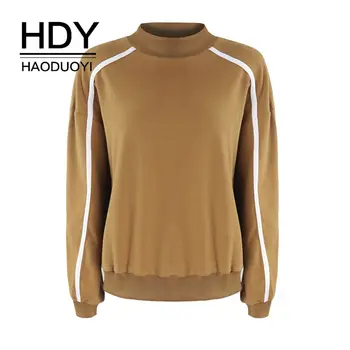 

HDY Haoduoyi Autumn Sports Leisure Matching Band Half High Neck Down Shoulder Sleeve Loose Foundation Sleeveless Head Cover