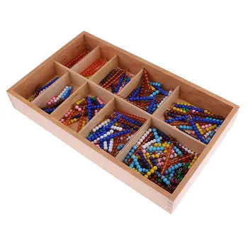 

Montessori Mathematics Material 1-10 Beads Chains Number Counting Math Learning Educational Toys for Children Toddler Kids