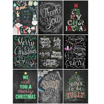 

AZQSD Diamond Painting Blackboard Drawing Diamond Embroidery 5D DIY Full Square Diamond Mosaic Cross Stitch Home Decoration