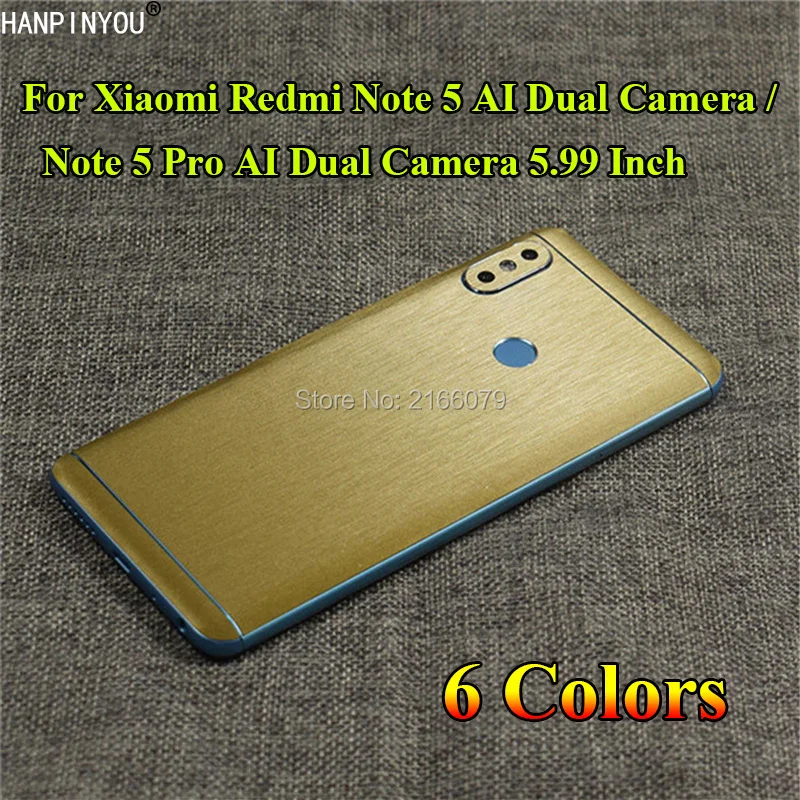 

For Xiaomi Redmi Note5 / Note 5 Pro Full Cover Back Brushed Metal Decal Skin Phone Protective Wire Drawing Sticker