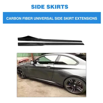 

For BMW g30 E90 X5 F15 Mercedes W176 W212 W204 VW Scirocco Honda Civic Toyota rav4 Carbon Fiber Side Skirts Bumper Lip