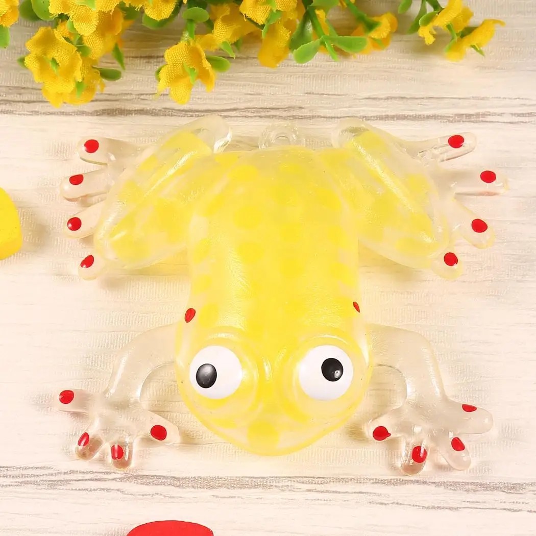 Новинка прозрачная бусина Sticky для сжимания лягушка Squeeze форма Игрушка снятие
