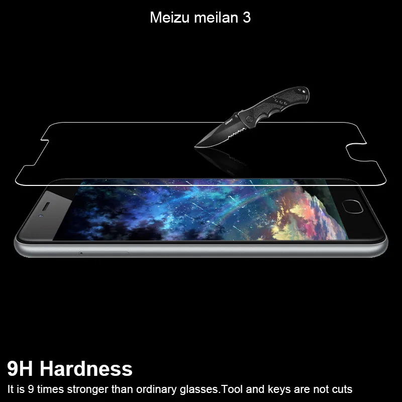 JRZ для Meizu M3 M3S Защитная стеклянная пленка экрана ультратонкая Meilan E Прозрачная