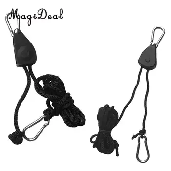 

(Pack 2) 8ft 34KG High Strength Bow/Stern Tie Down Ratchet Pulley Strap for Transport/Pull Kayak Canoe Boat Luggage
