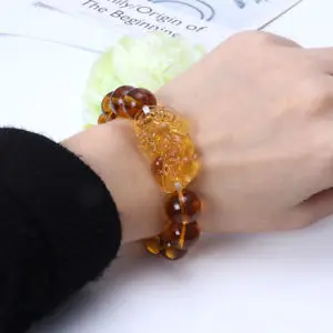 Feng Shui Citrine Gem Stone Wealth Health Pi Xiu Bracelet Attract Feng Shui Citrine Gem Stone Wealth Health Pi Xiu Bracelet Attract