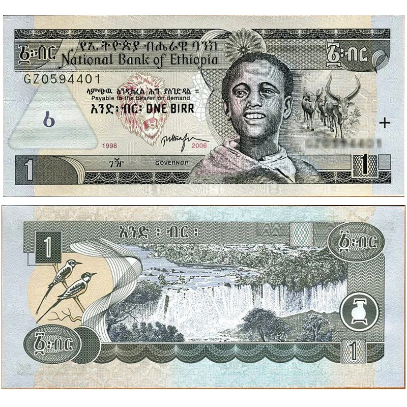 

Ethiopia, 1 Birr, 2006, P 46 UNC original note world Africa collectables