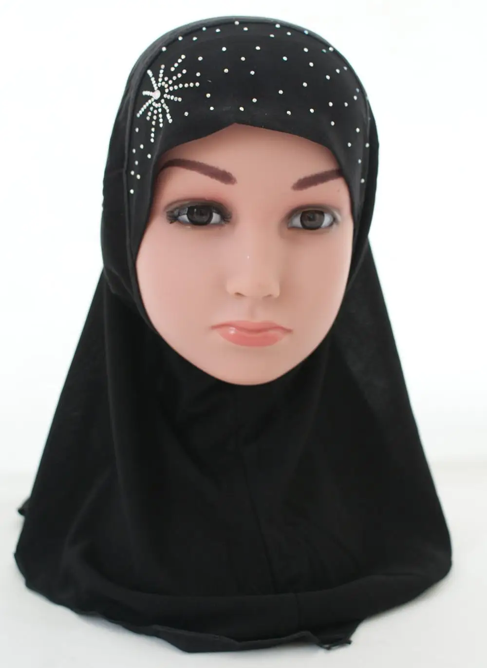 Дети девочки исламский мусульманский шарф в арабском стиле школы Стразы головные уборы для детей Ближний Восток тюрбан Рамадан шапочки капот выпадение волос Мода
