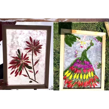 

6 Pieces Kids DIY Handmade Flower Paper Craft Table Decoration Ornaments Ancient Papermaking Method Tool Kit