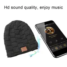Вставить TF/SD слот для карт памяти Беспроводной Bluetooth V4.2 шапочка плюс бархатная шапка наушники с микрофоном ручной работы музыка Mp3 магия Smart Кепки