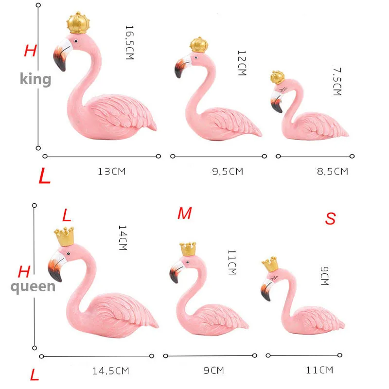 Dropshiping King, queen, фламинго, декоративные фигурки, декор стола, свадебные подарки для влюбленных, украшение для дома, сделай сам, изделия из смолы