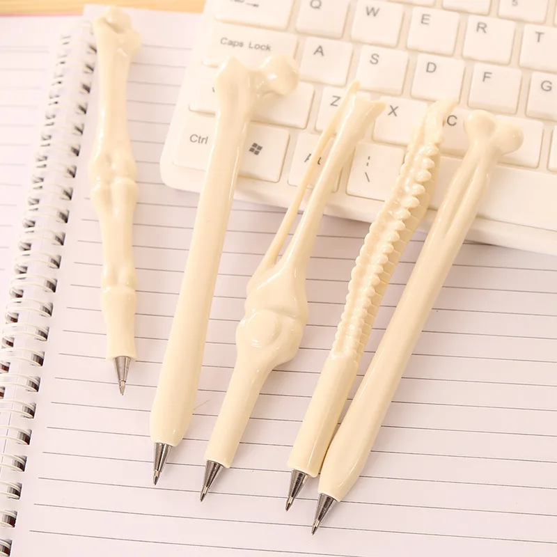 

5PCS 0.7 Refill Student Creative Ballpoint Pen Human Bones Ballpen Office Supplies Kids Gift Prize Stationery School Supplies