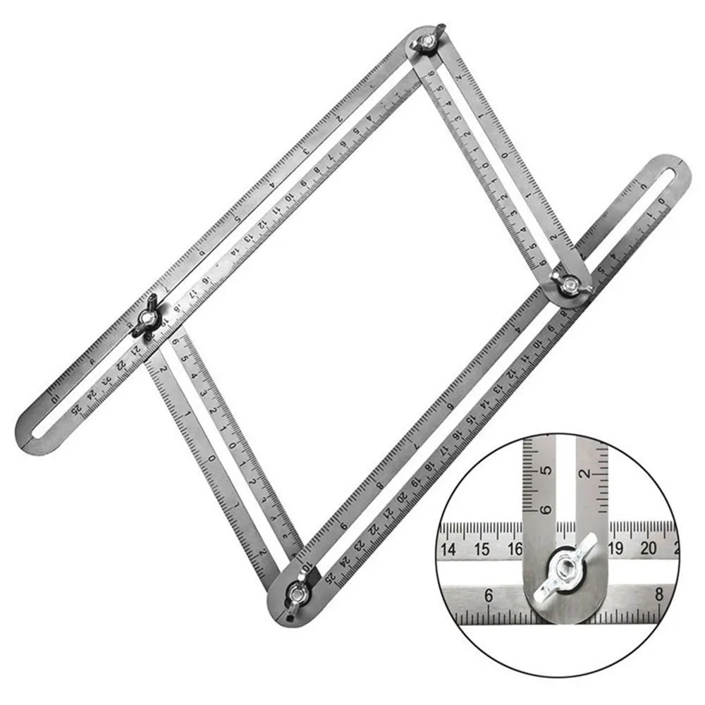 Professional Four Folding Ruler High Accuracy Multi Function Adjustable