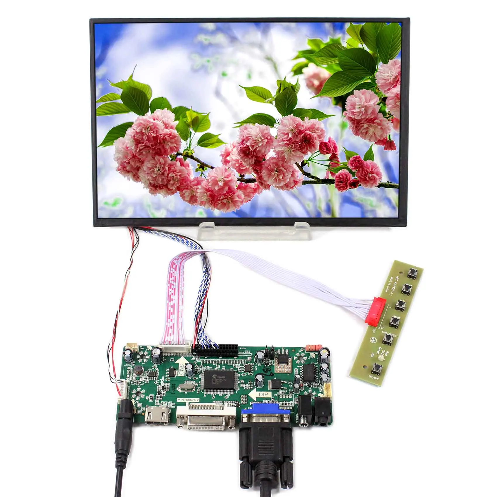 

10.1inch M101NWWB 1280X800 LCD Screen work with HDMI VGA DVI LCD Controller Board M.NT68676