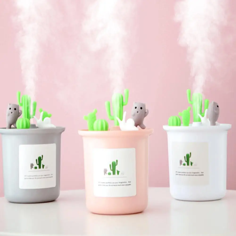 

Mini DIY Cactus Snail Home Car USB Aroma Humidifier Essential Oil Diffuser Gift
