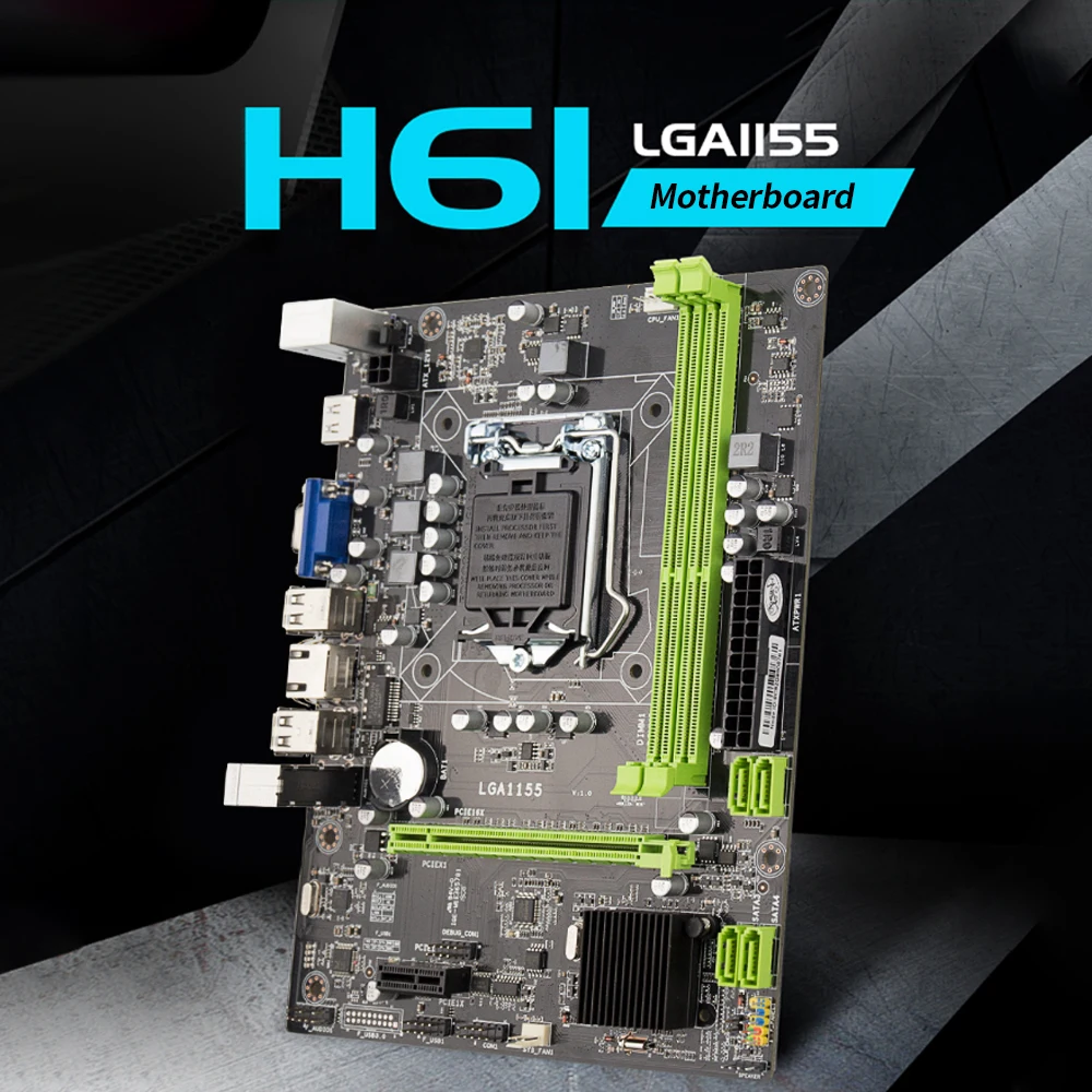 Jingsha H61 материнская плата LGA 1155 M ATX LGA1155 DDR3 Материнская Core i5 3330 ЦП 32 ГБ для ПК