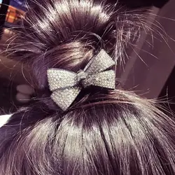 Новинка 2019 года Распродажа хлопок для взрослых для женщин Корея цветок кристалл аксессуары волос кролик Луки резинки резиновое кольцо для