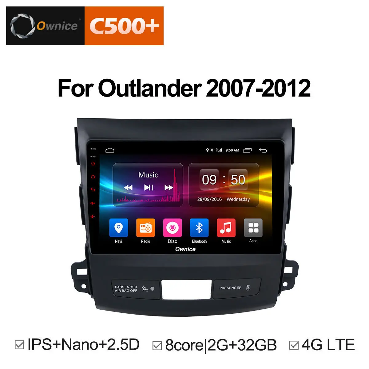 

Ownice Android 8.1 Car GPS Player Navi For Mitsubishi Outlander 2007 Stereo Auto Radio Multimedia 4G DAB PC