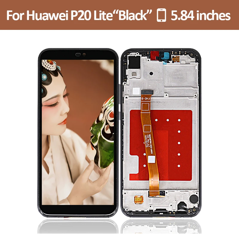 

For Huawei P20 Lite LCD Display Touch Screen Assembly with Frame for huawei p20 lite display for huawei Nova 3E lcd free shippin