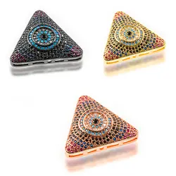 DIY ювелирных изделий материал микро треугольник проложить Циркон металлические аксессуары для женщин серьги ожерелье ручной работы