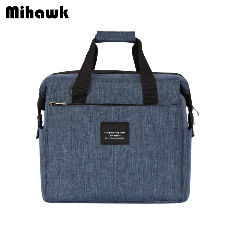 

Mihawk Insulated Thermal Lunch Bag Trip Picnic Bento Cooler Bottle Fresh Keeping Zip Tote Fruit Drink Thermo Dinners Accessories