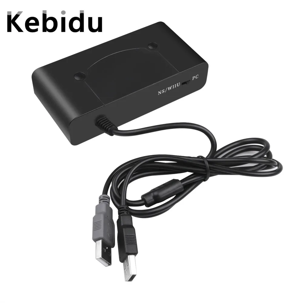 

Kebidu USB Adapter For GameCube Controllers 4 Ports Converter for Wii / Switch PC Game Accessories