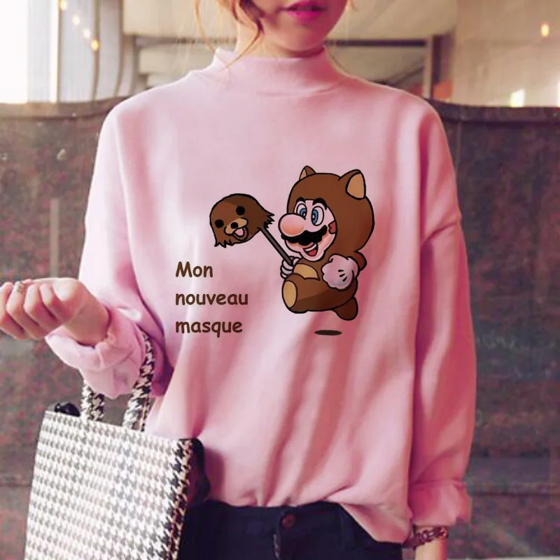 

pedobear hoodies women harajuku fashion sweatshirt korean style clothes winter pink warm kawaii sweatshirt kawaii