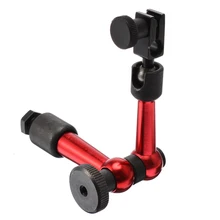 1Pc Red&Black Dial Test Indicator Stand Universal Flexible Indicator Holder Stand Clamp Arm Tool For Dial Test Gauge