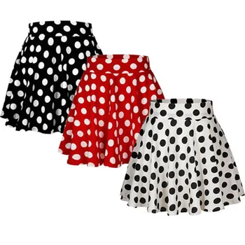 

2019 New Brand Fashion Fashion Women Retro Polka Dot Evening Party Short Mini Beach Skirt