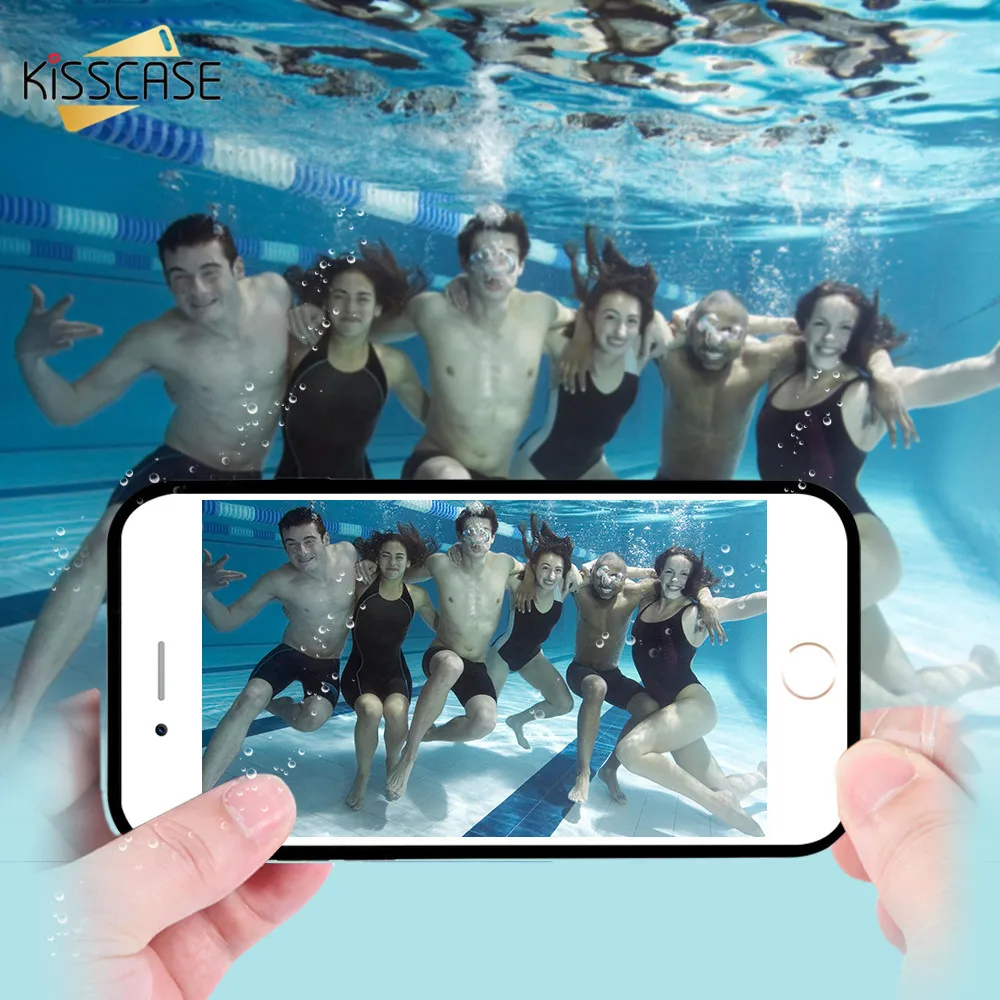 

KISSCASE Waterproof Case For iPhone 7 8 X XS Max XR 360 Full Protective Back Case For iPhone 6 6s Plus 5s 5 SE Underwater Cover