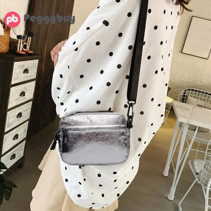 

Girls Casual Handbag Solid Color PU Leather Small Shoulder Crossbody Bags for Women Burst Crack Messenger Purse bolso mujer
