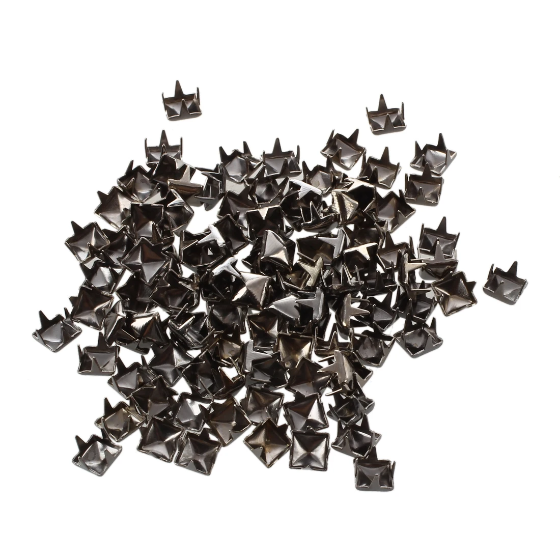 

Hot sale-100 5mm Pyramid Dark Grey Stud Rivet Spikes DIY Leathercraft Handbags Bracelets