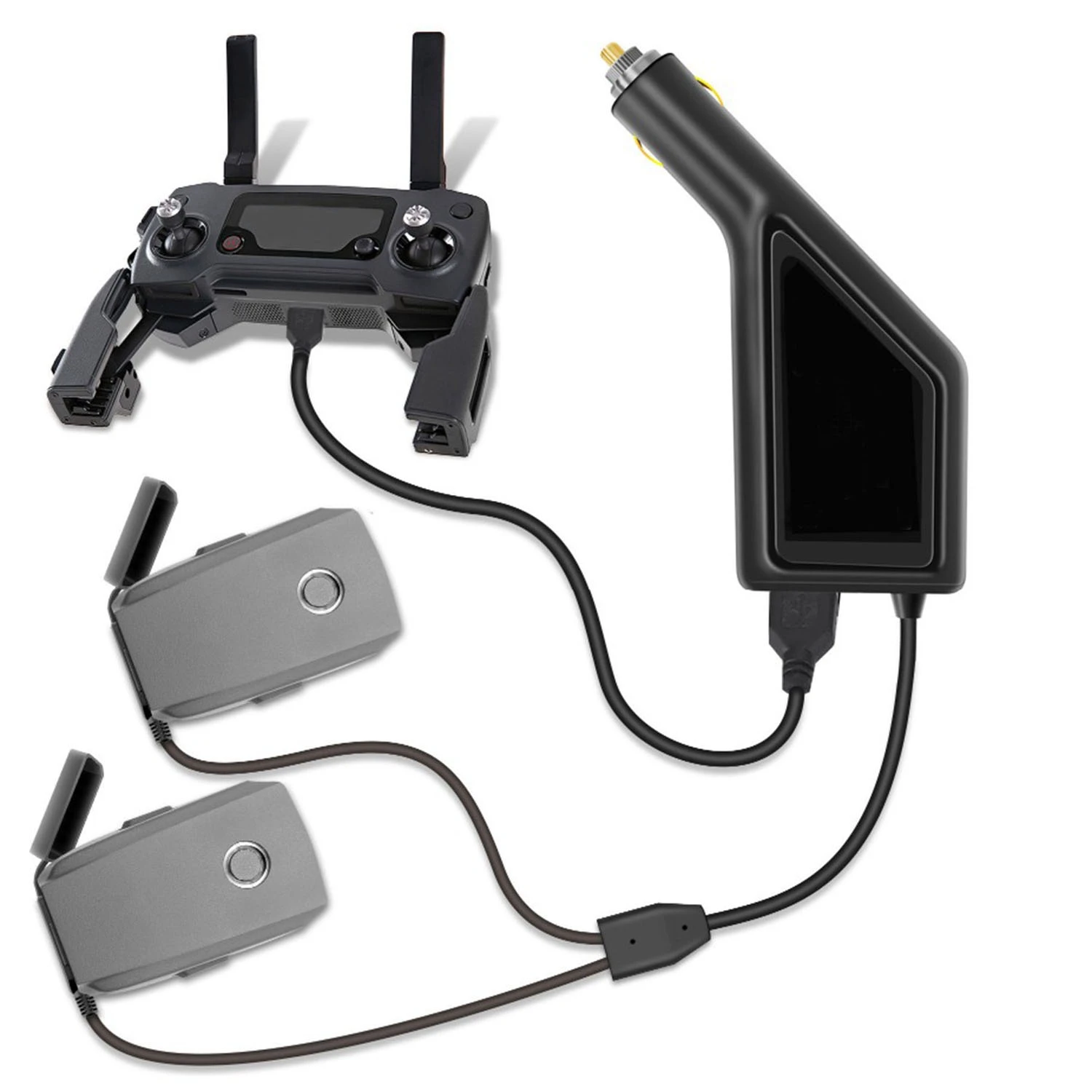 Аксессуары для автомобильного зарядного устройства применимы Dji Mavic 2 Pro Zoom Dual Charge