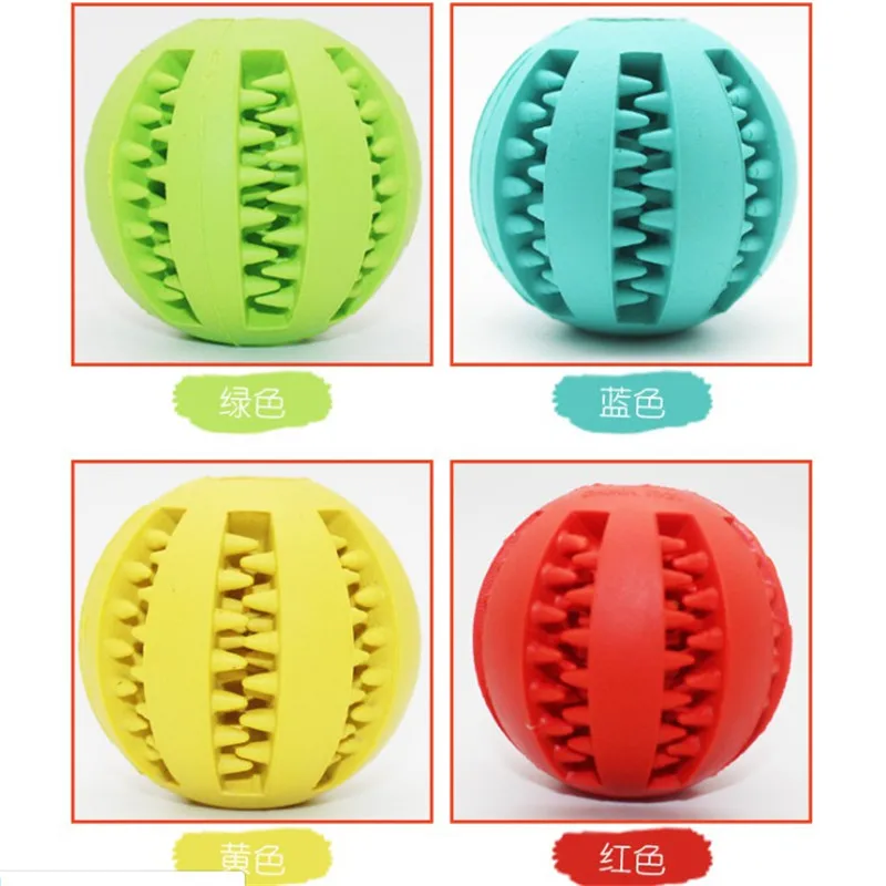 

2019 Pet Dog Toys Toy Funny Interactive Elasticity Ball Dog Chew Toy For Dog Tooth Clean Ball Of Food Extra-tough Rubber Ball