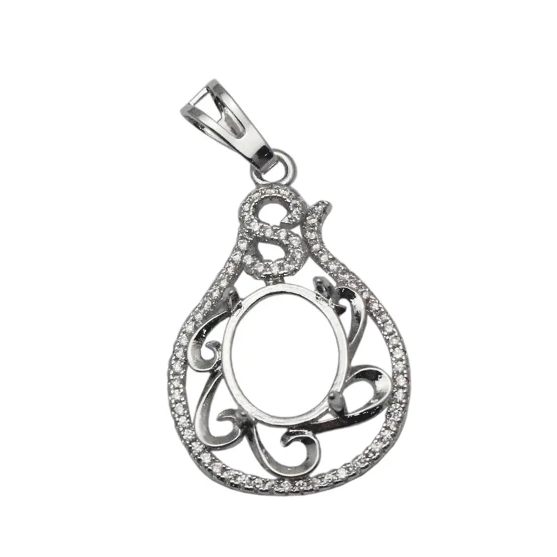 

Beadsnice 925 Sterling Silver Pendant Setting for Necklace Making Blank Pendant Base for Jewelry Making Supplies 34055