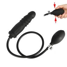 Inflatable Anal Plug Inflated Butt Expandable Anal Bigger Stimulator Dilator Air-filled Pump Real Penis Dildo Butt Plug Sex Toys