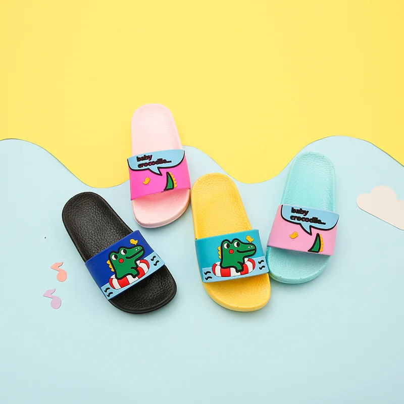 

2019 Summer New Fashion Children Cartoon Slipper Non-slip Wear-resisting Soft Bottom Shower Room Crocodile Sandals Casual Shoes