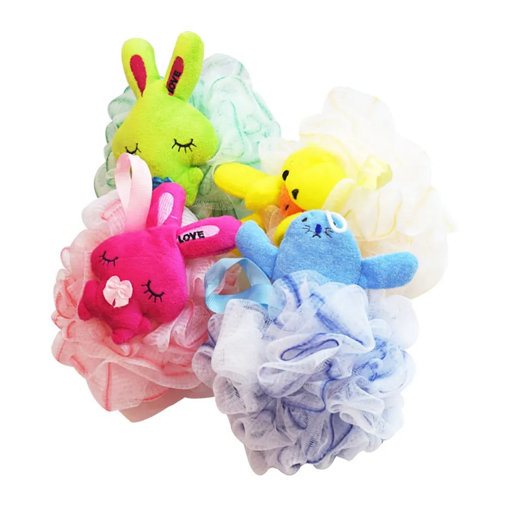 4 Pcs Creative Cute Cartoon Shower Ball Cleaner Balls Scrubber Ball