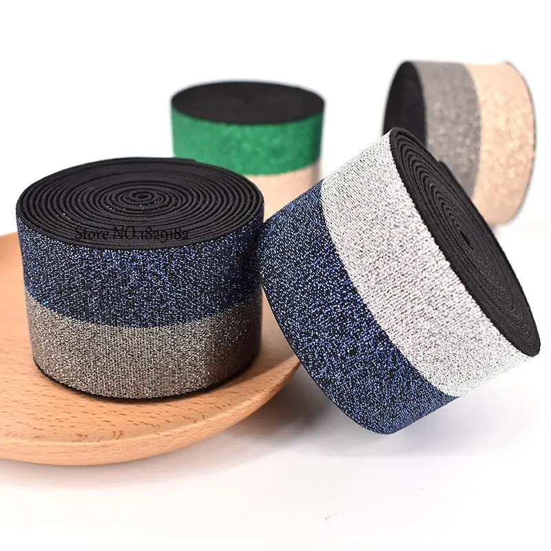 

New 40mm Nylon Elastic Band Two Color Splicing Thickening Elastic Belt For DIY handmade garment accessories Waistband Elastic