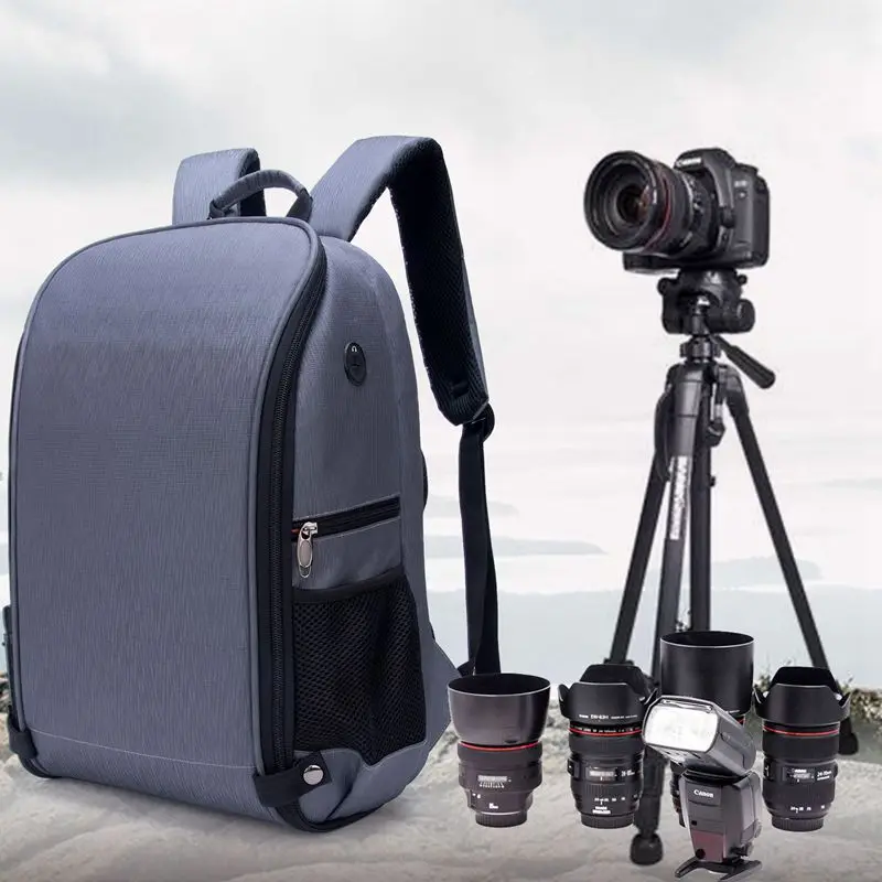 Многофункциональная сумка для камеры водонепроницаемый противоударный защитный рюкзак для SLR/DSLR/беззеркального объектива камеры батарея