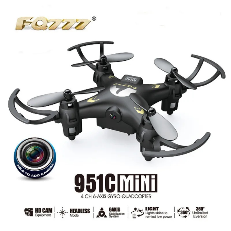 Hot sale FQ777-951C MINI With 0.3MP Camera Headless Mode 2.4G 4CH 6 Axis RC Quadcopter Drone RTF Support SD card  FQ777 951C