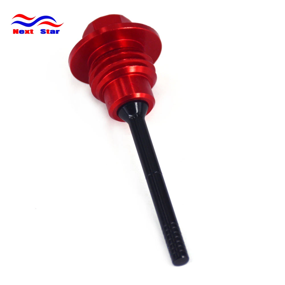 Motorcycle Red Aluminum Oil Dipstick Gauge Plugs For HONDA CRF450R CRF 450R 2009 2010 2011 2012 2013 2014 2015